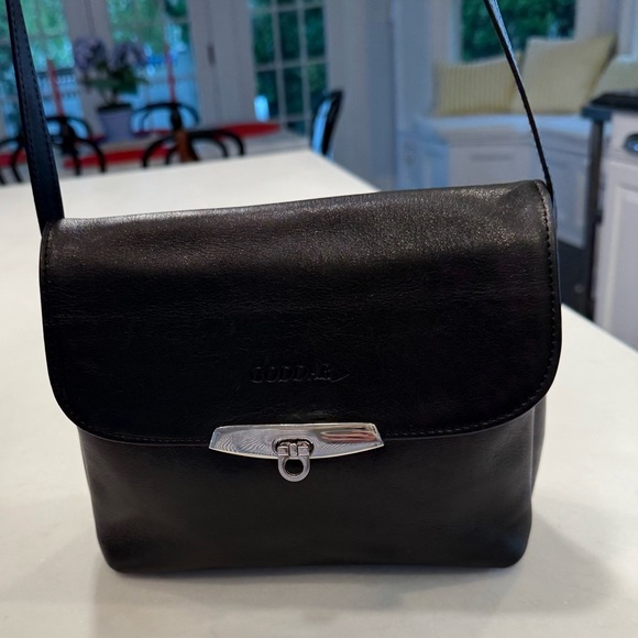 GODDAR Women’s European Black Leather Crossbody W/ Silver Accents - Picture 16 of 16